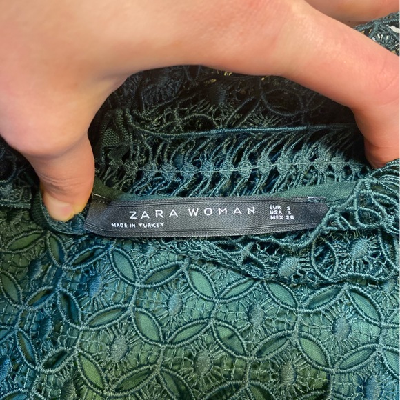 Zara Green Crochet Blouse - Picture 6 of 6